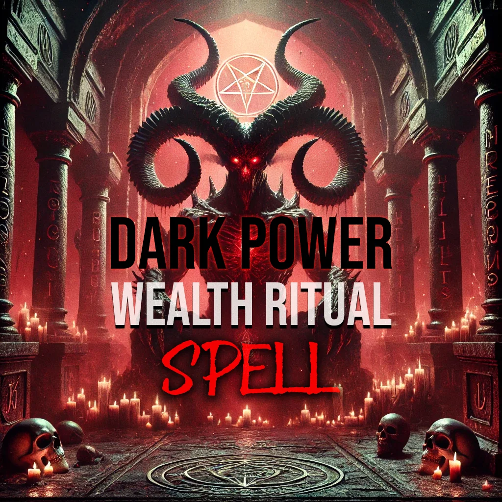 Dark Power Wealth Spell ritual image for money, power & success spells