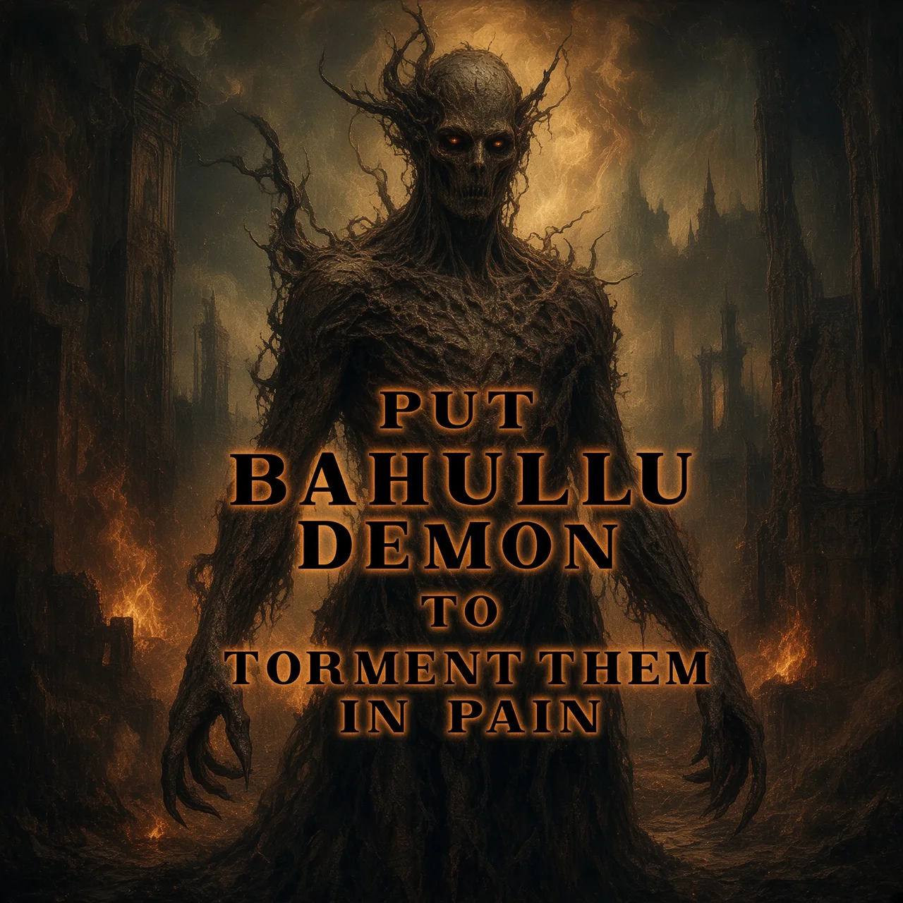 Torment & Pain Hex Spell ritual image for black magic, curses & revenge