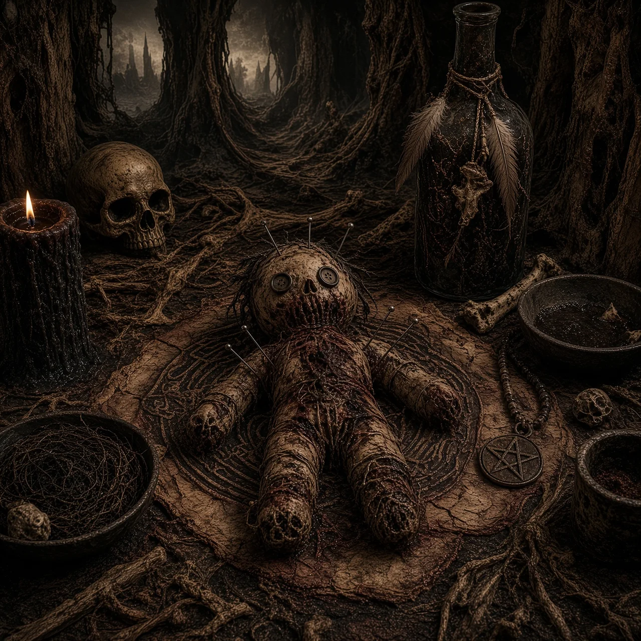 Voodoo Black Magic Spell ritual image for black magic, curses & revenge